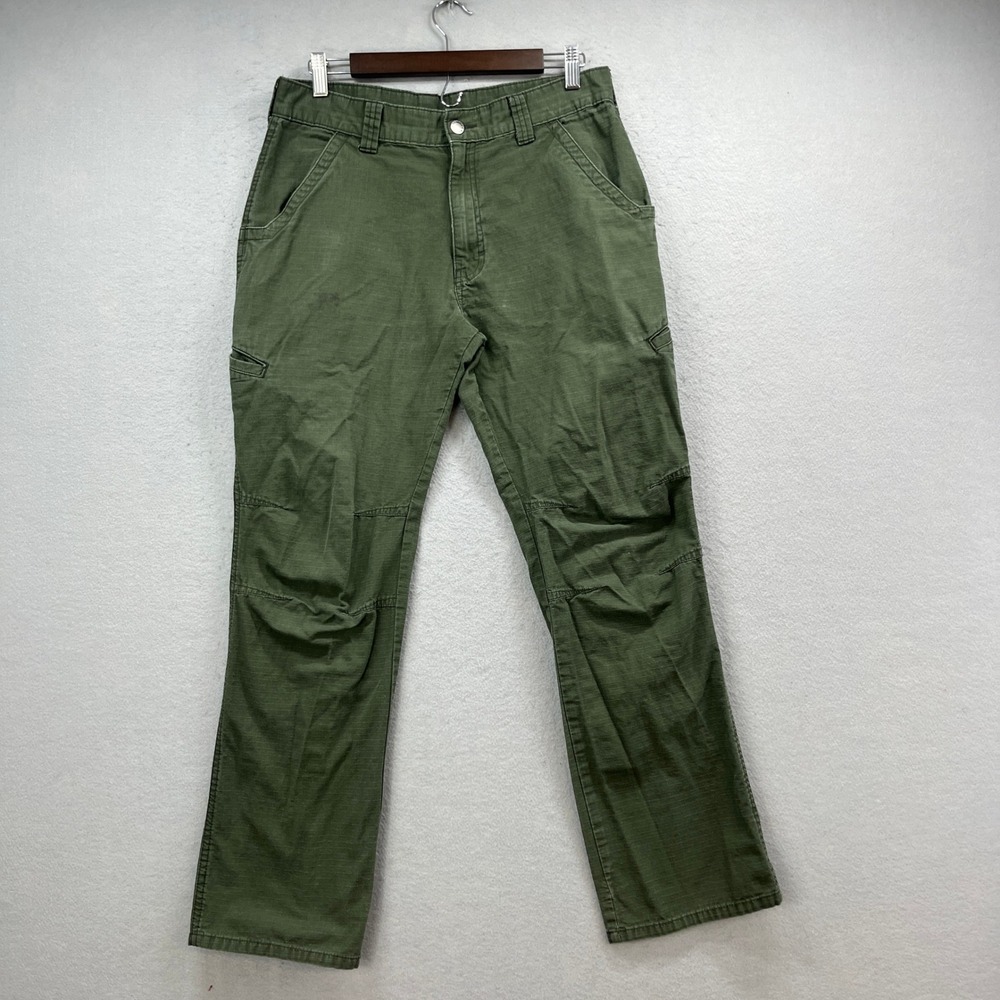 Genuine Dickies Cargo Pants Mens 34x29* Army Green Ripstop Utility Workwear